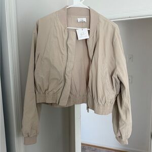 Light Tan Bomber Jacket